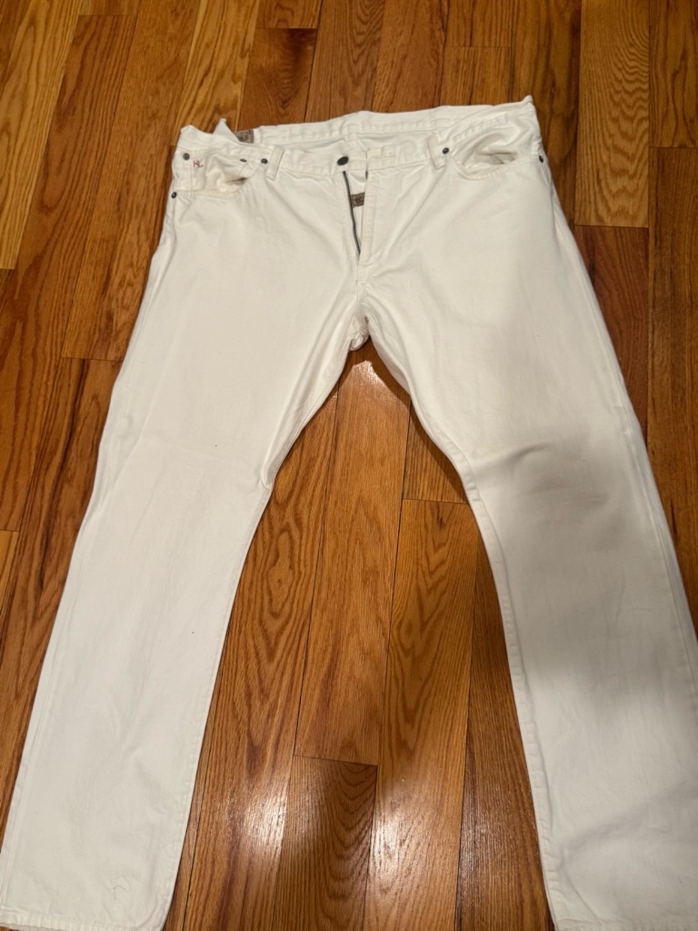 Polo by Ralph Lauren Men's White Straight Jeans